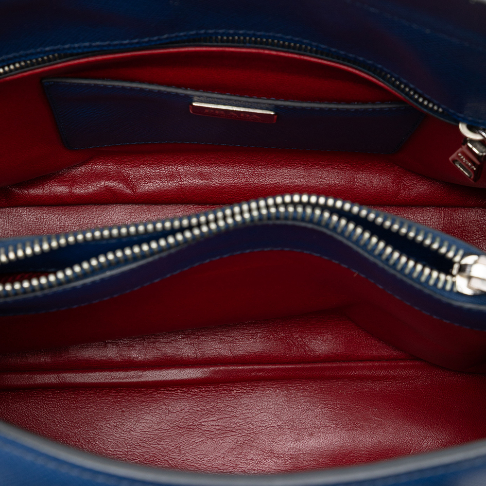 Pre-Loved Prada Saffiano Cuir Turnlock Twin Satchel - Picture 4 of 6